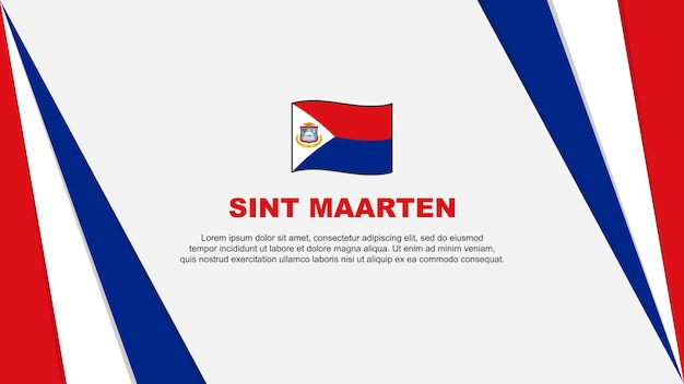 Sint Maarten Flag Abstract Background Design Template Sint Maarten Independence Day Banner Cartoon Vector Illustration Sint Maarten Flag