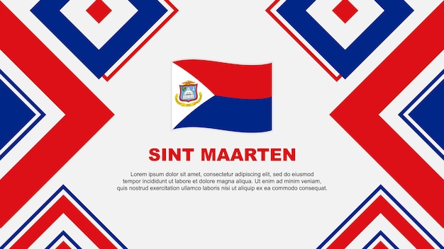 Vector sint maarten flag abstract background design template sint maarten independence day banner wallpaper vector illustration sint maarten independence day