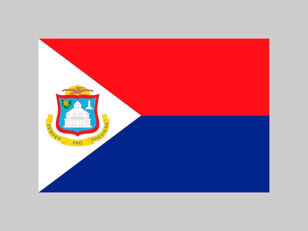 Sint Maarten vlag officiële kleuren en proportie Vector illustratie