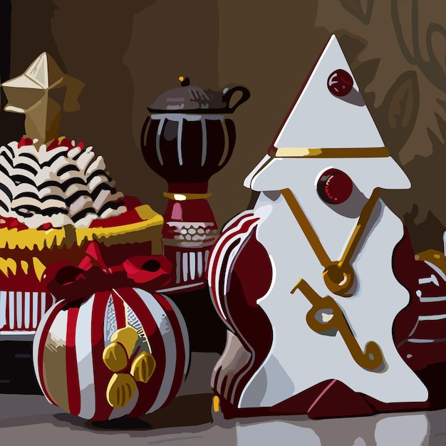 Vector sinterklaas and christmas ai generation