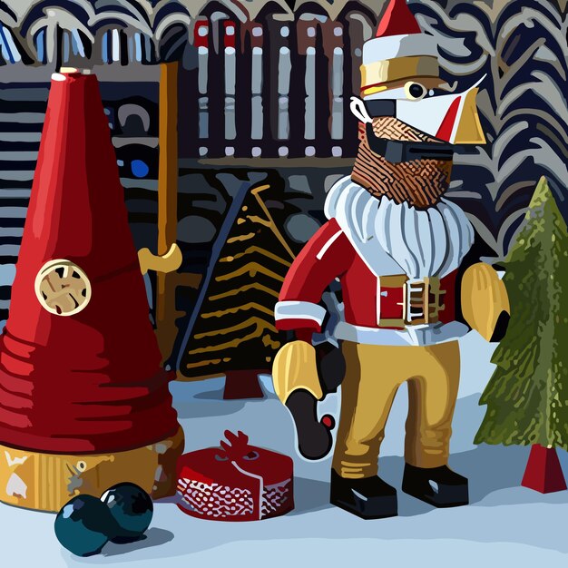 Vector sinterklaas and christmas ai generation