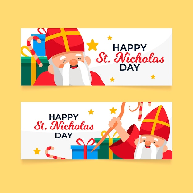 Vector sinterklaas dag banners