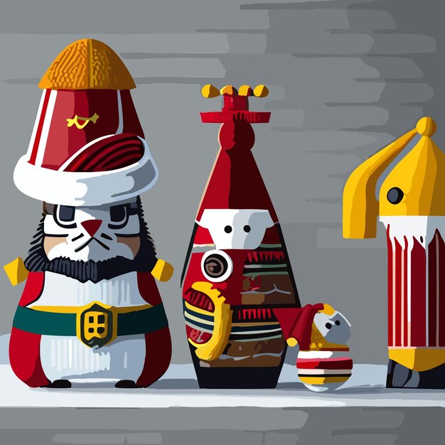 Vector sinterklaas en kerstmis ai-generatie