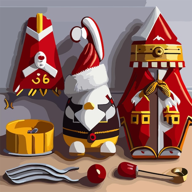 Vector sinterklaas en kerstmis een generatie