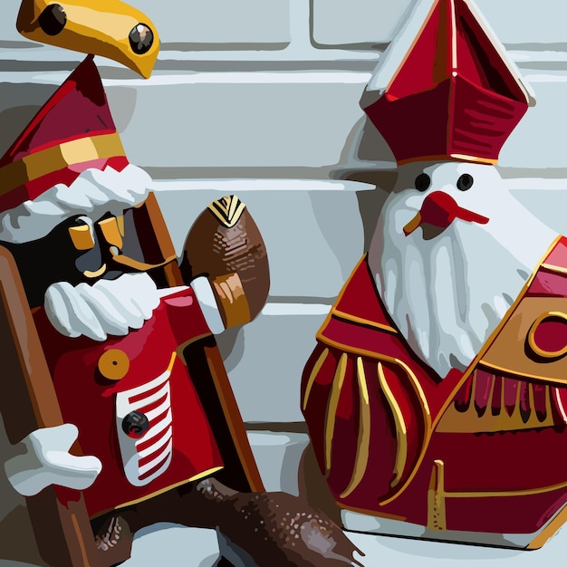 Vector sinterklaas en kerstmis een generatie