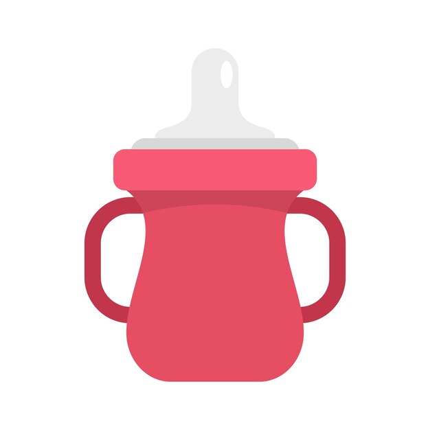 Vector sippy cup icon flat illustration of sippy cup vector icon for web design