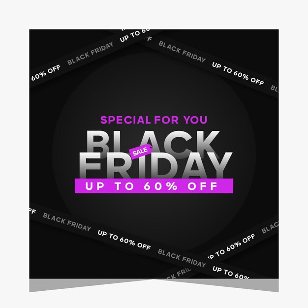 Vector sircle black friday template