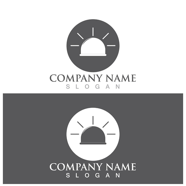 Siren emergency logo and vector illustration template design