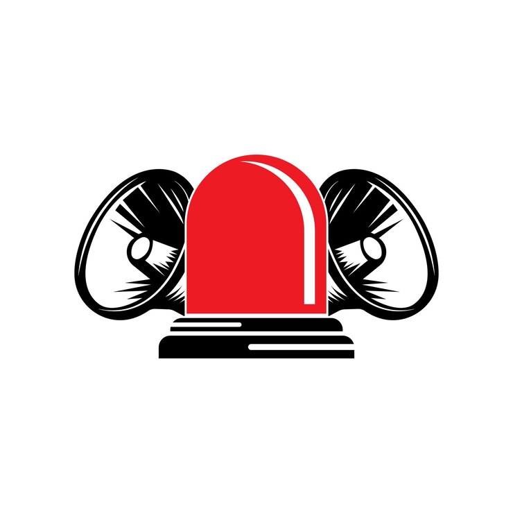 Vector siren iconlogo vector illustration design template