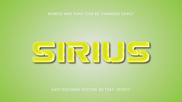 Sirius 3D-tekststijlontwerp