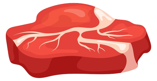 등심 스테이크 아이콘 만화 원시 쇠고기 고기