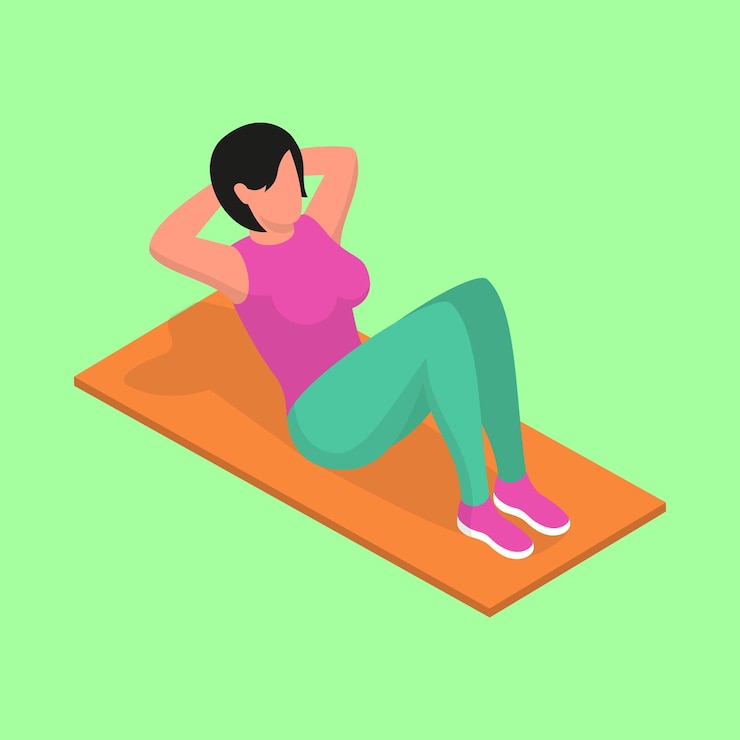Vector sit up illustration vector