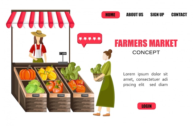 Site template with woman selling vegetables outdoors