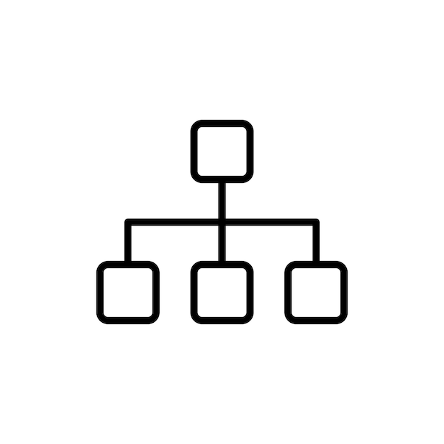 Sitemap icon isolated on white background