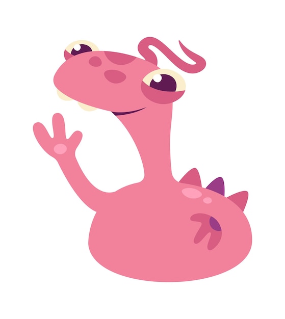 Sitting cartoon dinosaur