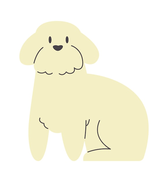 Vector sitting dog pet