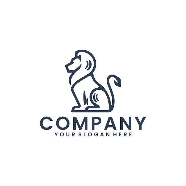 Sitting lion , logo design inspiration