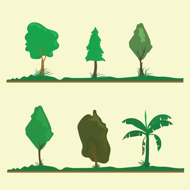 Six different trees