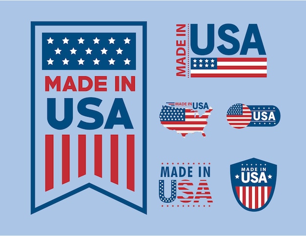 Шесть наборов печатей made in usa