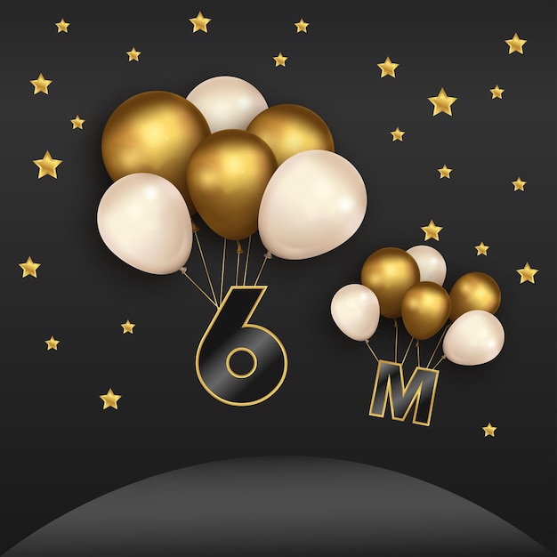 Six Million celebration social media post design