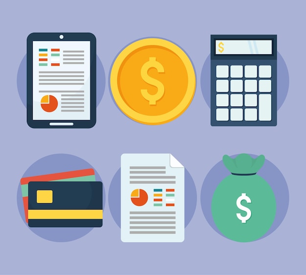 Six personal finance icons