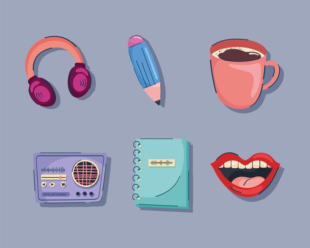 Six podcast tech icons