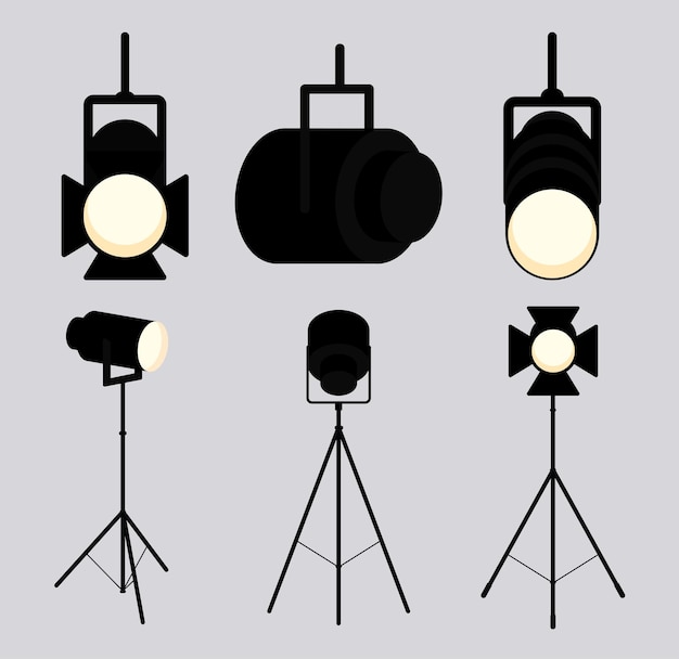 Six spotlight reflector items