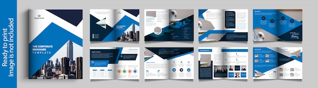 Sixteen pages business brochure design