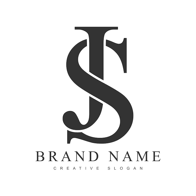 SJ trendy logo sjabloon Initieel letter s en j klassieke lettertype Creatief logo voor bedrijfsnaam of identiteit