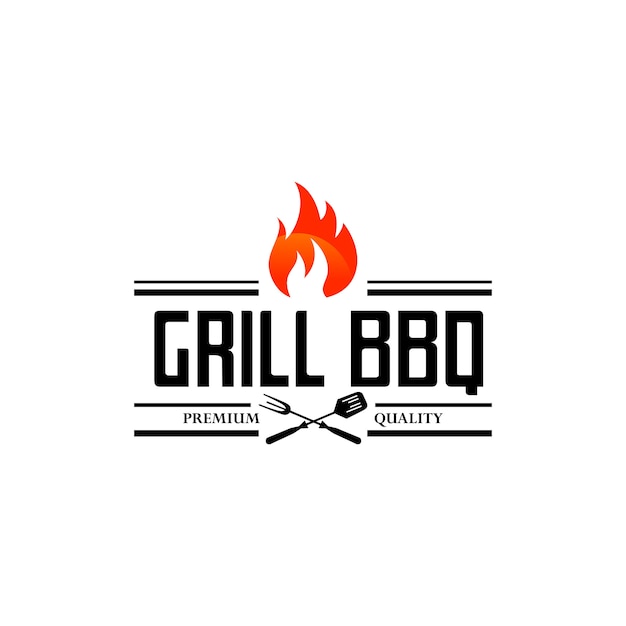 Sjablonen voor warme grill-logo's