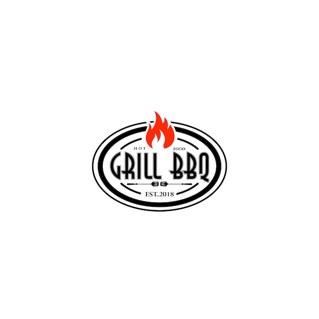 Sjablonen voor warme grill-logo's
