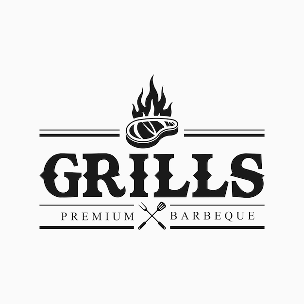 Vector sjablonen voor warme grill-logo's