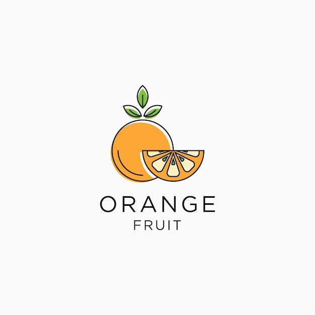 Vector sjabloon creatief en leuk oranje fruit logo vector