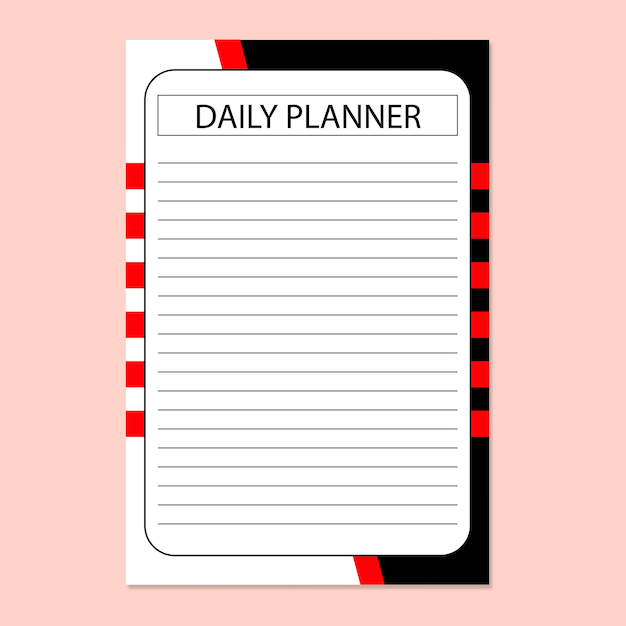 Vector sjabloon dagelijkse planner bullet journal planner sjabloon om lijst planner sjabloon vector te doen