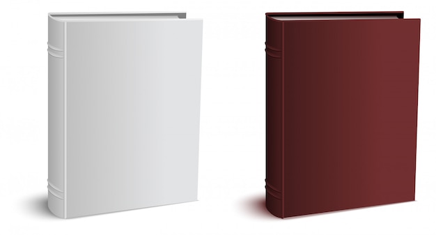 Sjabloon driedimensionaal hardcover gesloten boek