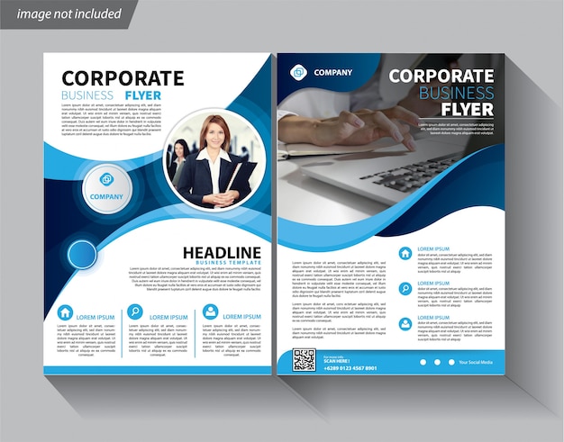 Sjabloon folder voor cover brochure corporate