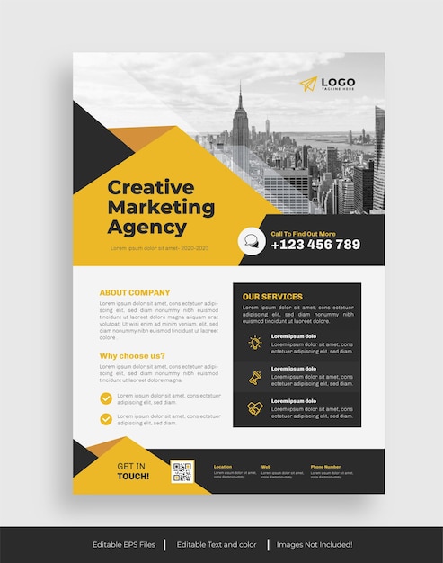 Vector sjabloon folder voor creatief marketingbureau