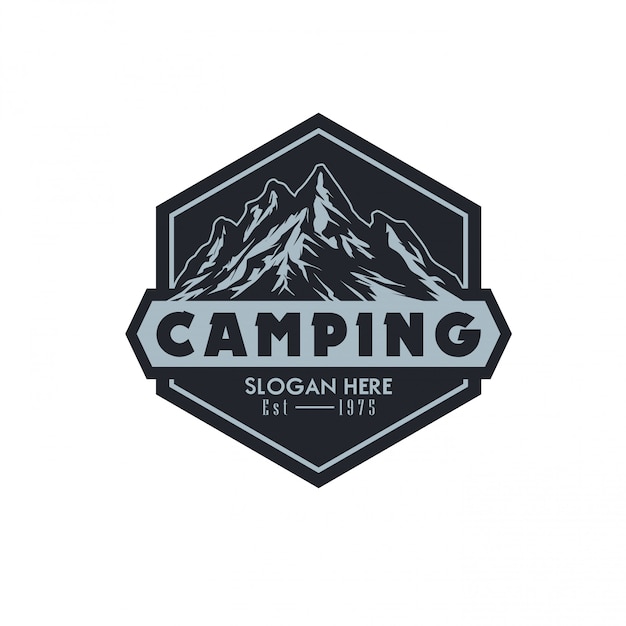 sjabloon logo camping vectorillustratie