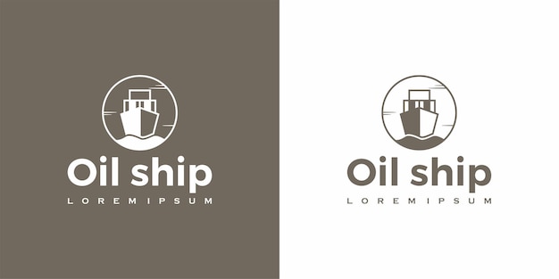 Sjabloon logo ontwerp vector olieschip