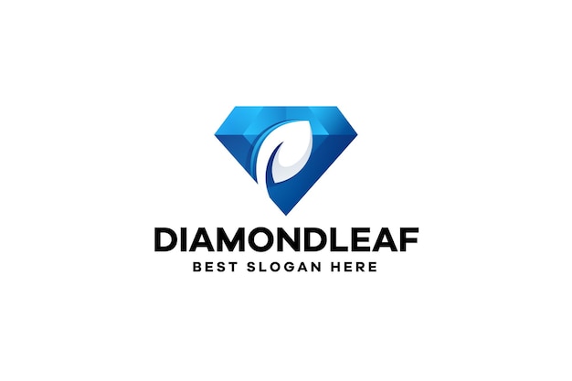 Sjabloon met kleurverloop Diamond Leaf-logo