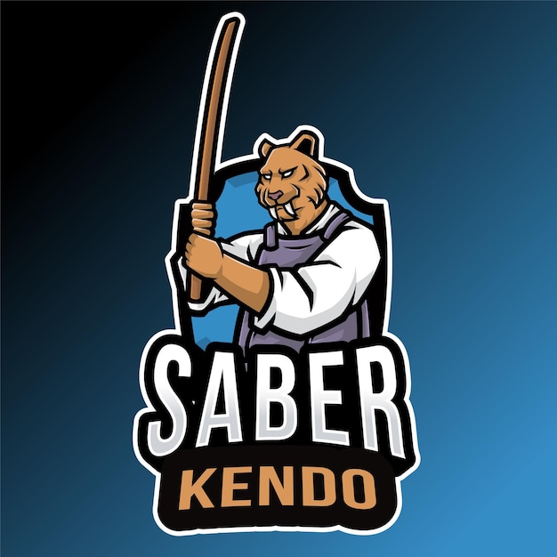 Sjabloon met logo voor sabertooth kendo