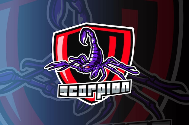 Sjabloon met logo voor scorpion e-sports team