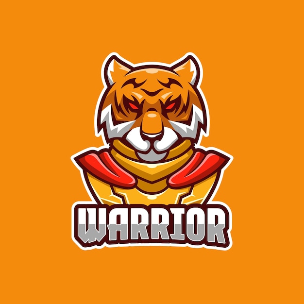 Sjabloon met logo voor tiger warrior e-sport