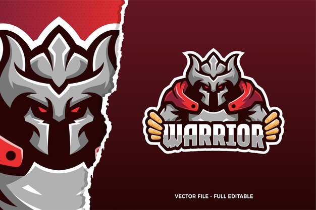 Sjabloon met logo voor Viking Warrior Esports Game