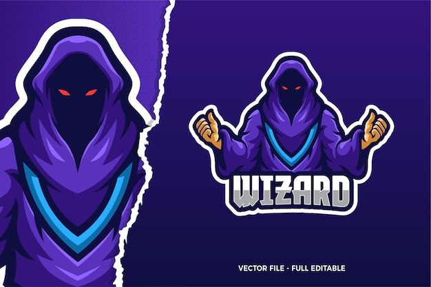 Sjabloon met logo voor Wizard Demon E-sport Game