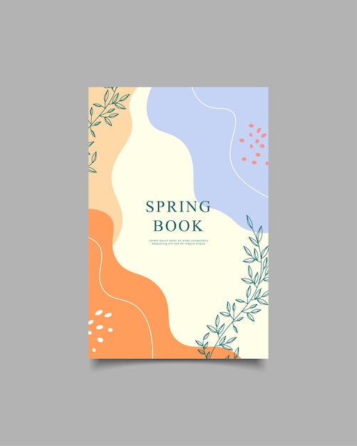 sjabloon omslag lente boek natuurlijke achtergrond