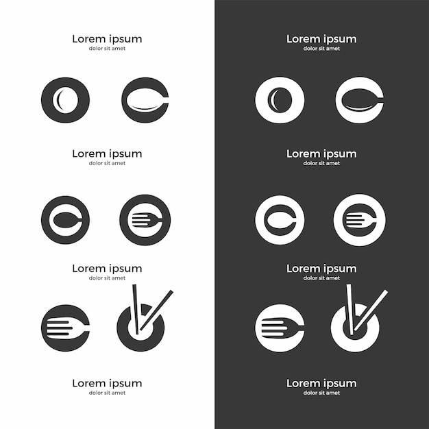 Sjabloon ontwerp logo pictogram silhouet
