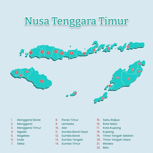 Vector sjabloon oost-nusa tenggara voor vectoractiva