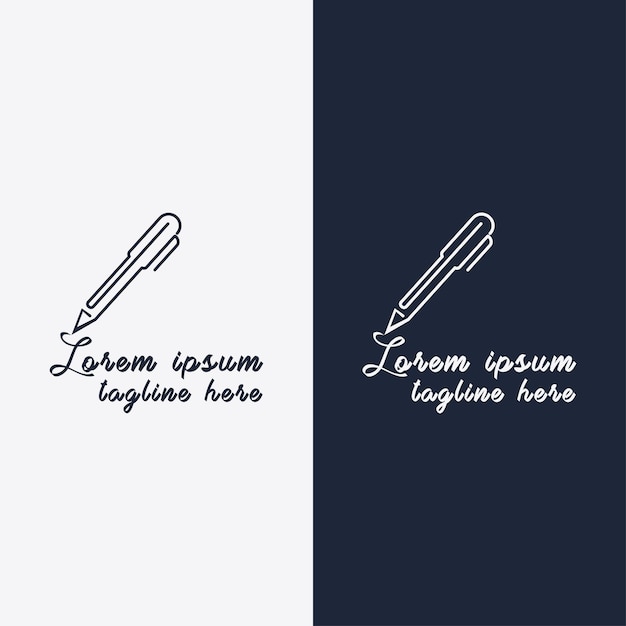 Vector sjabloon pen logo pictogram ontwerp