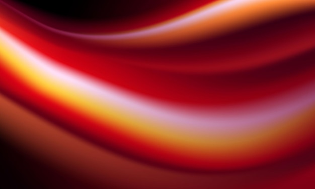 Sjabloon van helder gloeiende neon rode achtergrond Vector behang met wazig golvend vloeistofverloop